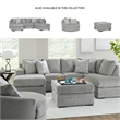 Bowery Hill Corner-blocked frame Light Gray Oversized Swivel Accent Chair
