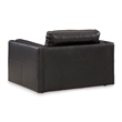 Bowery Hill Modern Corner-blocked frame Onyx Oversized Chair