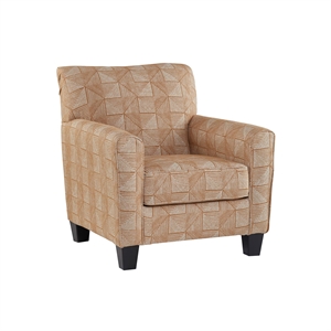 Bowery Hill Contemporary Polyester Orange Finish Accent Chair