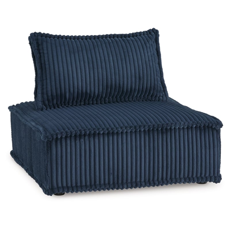 Bowery Hill Contemporary Polyester Upholstery Navy Finish Accent Chair