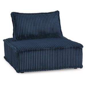Bowery Hill Contemporary Polyester Upholstery Navy Finish Accent Chair