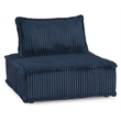 Bowery Hill Contemporary Polyester Upholstery Navy Finish Accent Chair