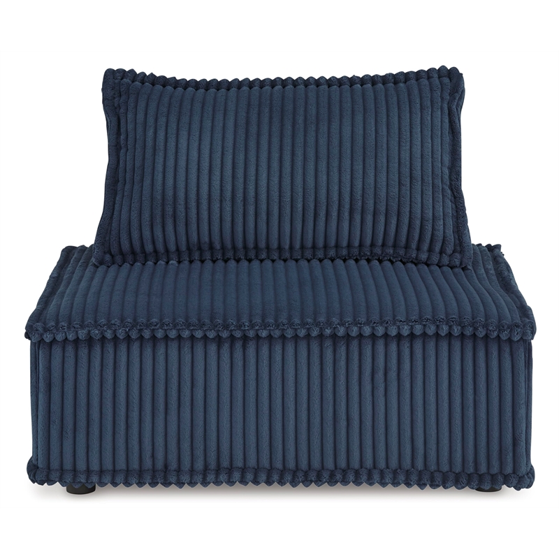 Bowery Hill Contemporary Polyester Upholstery Navy Finish Accent Chair