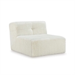Bowery Hill Contemporary Polyester Ivory Accent Chair with Attached Cushions
