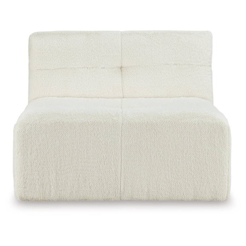 Bowery Hill Contemporary Polyester Ivory Accent Chair with Attached Cushions