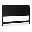 Bowery Hill Engineered Wood Contemporary Black King Panel Headboard