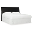 Bowery Hill Engineered Wood Contemporary Black King Panel Headboard