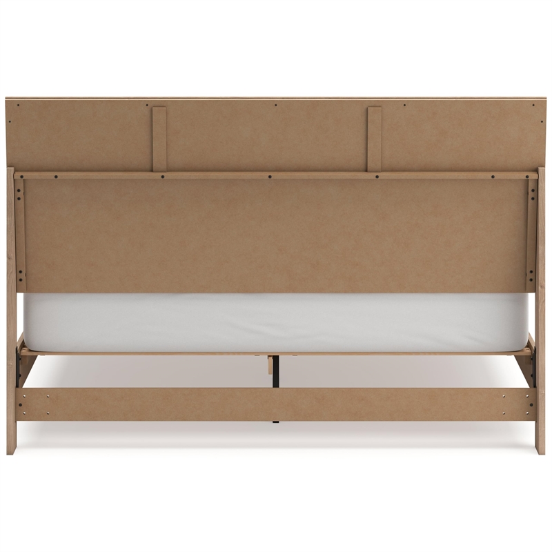 Bowery Hill Engineered Wood Contemporary Brown & Gray King Panel Headboard