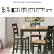 Bowery Hill Farmhouse Green Counter Height Dining Table Set - Set of 5