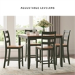 Bowery Hill Farmhouse Green Counter Height Dining Table Set - Set of 5