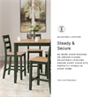 Bowery Hill Farmhouse Green Counter Height Dining Table Set - Set of 5