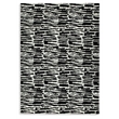 Bowery Hill Contemporary Polyester Black & Ivory Extra Large Rug
