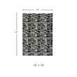 Bowery Hill Contemporary Polyester Black & Ivory Extra Large Rug