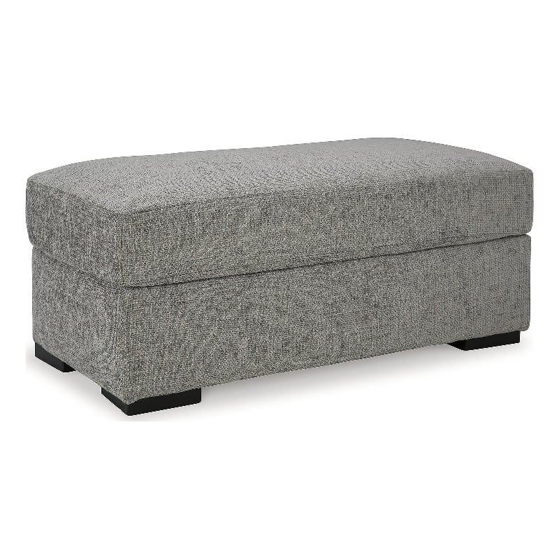 Bowery Hill Contemporary Corner-blocked frame Black & Gray Ottoman