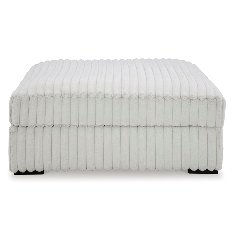 Bowery Hill Contemporary Corner-blocked frame Alloy Oversized Accent Ottoman