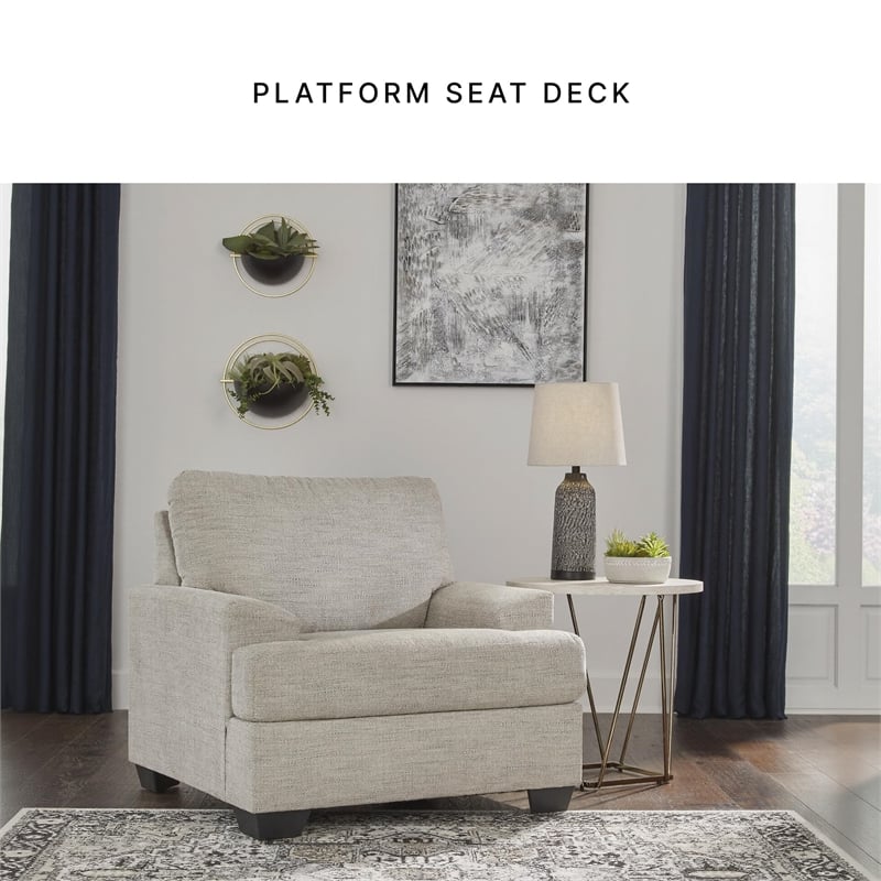 Bowery Hill Polyester Contemporary Corner-blocked frame Pebble Chair