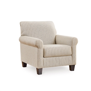 Bowery Hill Traditional Corner-blocked frame Sandstone Accent Chair