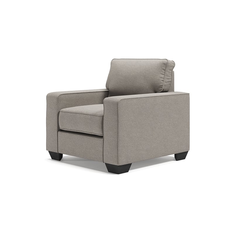 Bowery Hill Polyester Contemporary Corner-blocked frame Stone Chair