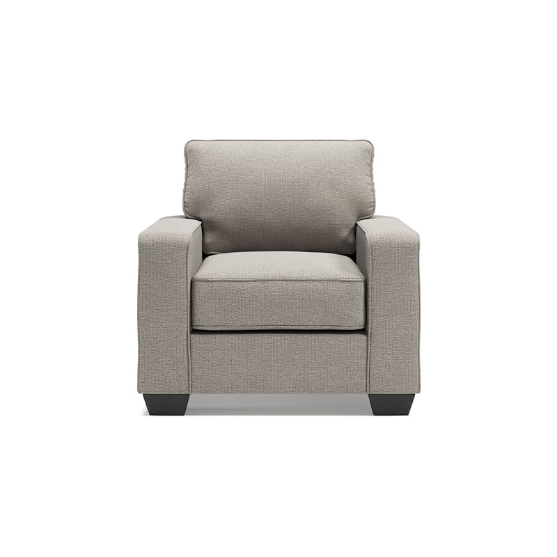 Bowery Hill Polyester Contemporary Corner-blocked frame Stone Chair
