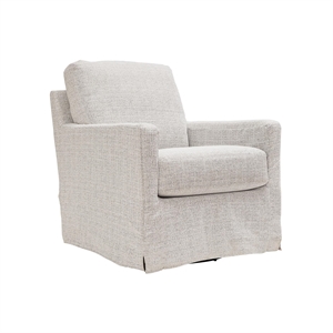 Bowery Hill Contemporary Polyester Stone Swivel Glider Accent Chair