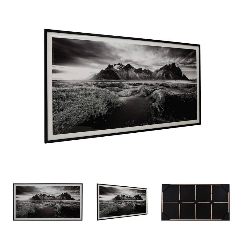 Bowery Hill Contemporary Acrylic Black & White Finish Wall Art