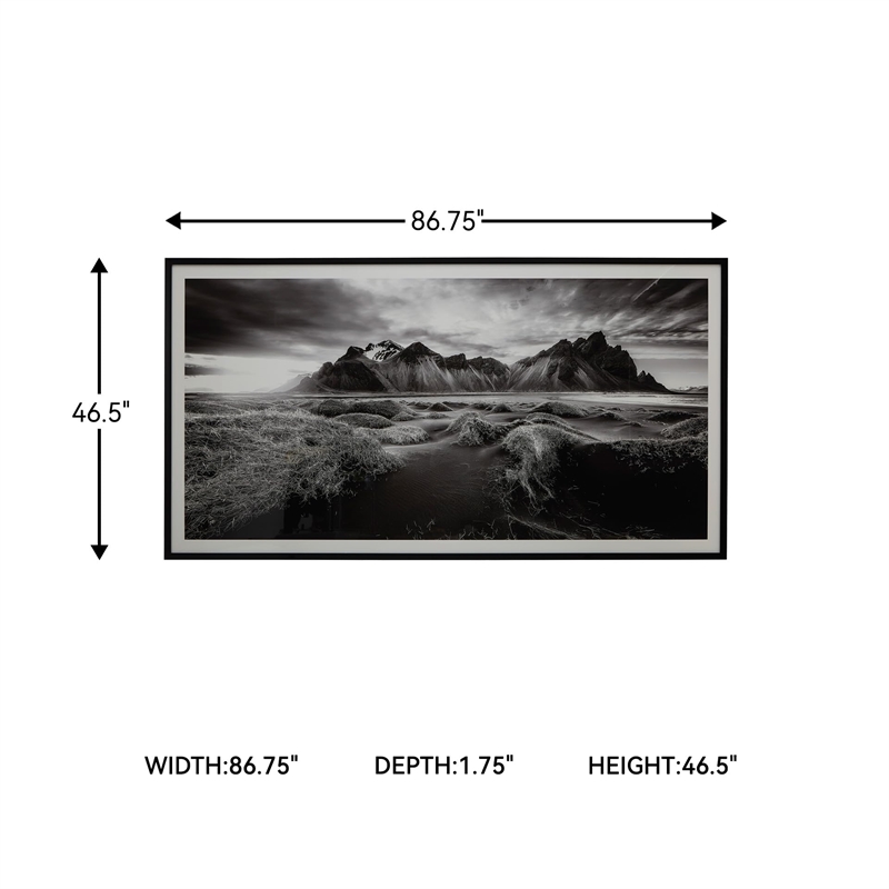 Bowery Hill Contemporary Acrylic Black & White Finish Wall Art