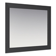 Bowery Hill Engineered Wood Contemporary Black Bedroom Mirror