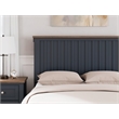 Bowery Hill Modern Hardwood Solids Brown & Blue Twin Panel Headboard