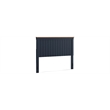 Bowery Hill Modern Hardwood Solids Brown & Blue Queen Panel Headboard