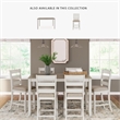 Bowery Hill Farmhouse White Counter Height Dining Table Set - Set of 7
