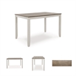 Bowery Hill Farmhouse White Counter Height Dining Table Set - Set of 7