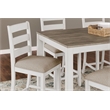 Bowery Hill Farmhouse White Counter Height Dining Table Set - Set of 7