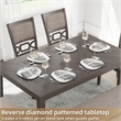 Bowery Hill Transitional Gray Dining Table and 4 Chairs and Bench - Set of 6