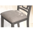 Bowery Hill Transitional Gray Dining Table and 4 Chairs and Bench - Set of 6