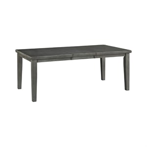 Bowery Hill Contemporary Hardwood Solids Gray Dining Extension Table