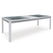 Bowery Hill Solid Wood Modern White Finish Dining Extension Table