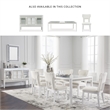 Bowery Hill Solid Wood Modern White Finish Dining Extension Table