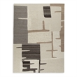 Bowery Hill Contemporary Polyester Beige & Brown Extra Large Rug