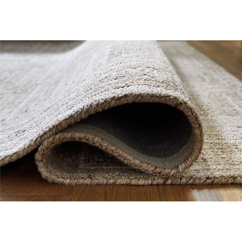 Bowery Hill Contemporary Polyester Gray & Ivory Extra Large Rug