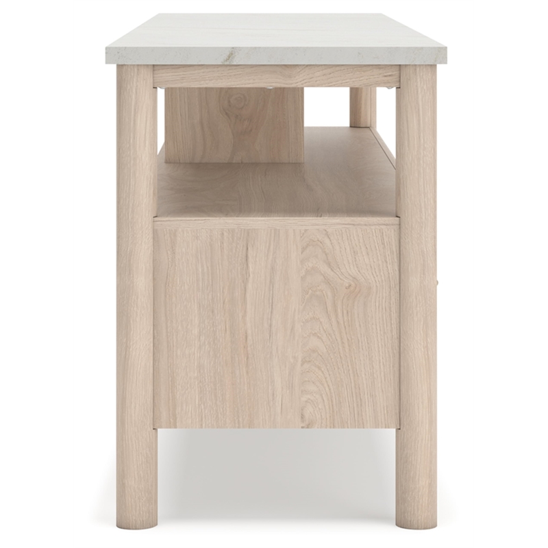 Bowery Hill Contemporary Light Brown & White 72