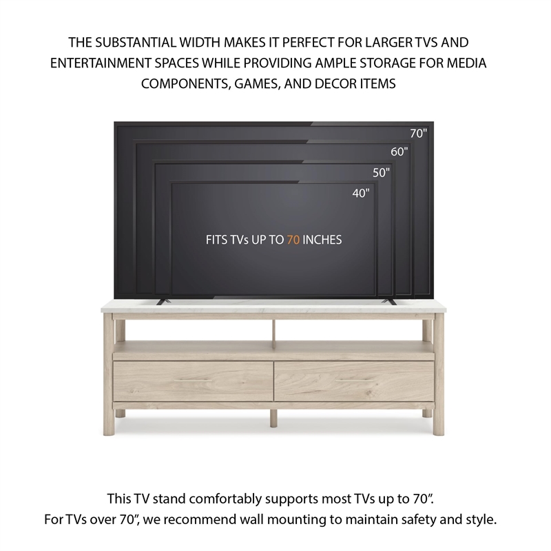 Bowery Hill Contemporary Light Brown & White 72