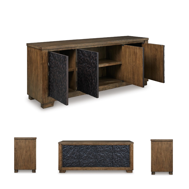 Bowery Hill Contemporary Hardwood Solids Brown 80