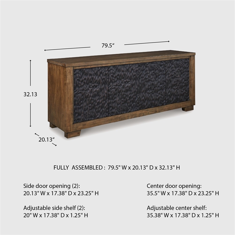 Bowery Hill Contemporary Hardwood Solids Brown 80