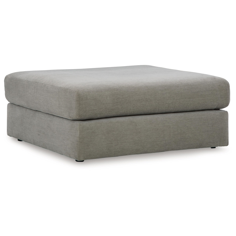 Bowery Hill Contemporary Corner-blocked frame Ash Oversized Accent Ottoman