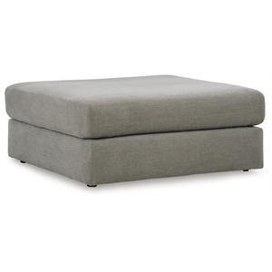 Bowery Hill Contemporary Corner-blocked frame Ash Oversized Accent Ottoman