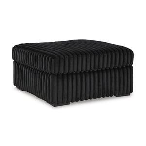 Bowery Hill Contemporary Corner-blocked frame Onyx Oversized Accent Ottoman