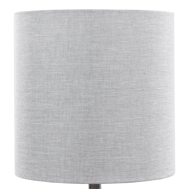 Bowery Hill Transitional Ceramic Crystal and Iron Accent Lamp in White