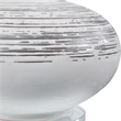 Bowery Hill Transitional Ceramic Crystal and Iron Accent Lamp in White