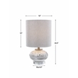 Bowery Hill Transitional Ceramic Crystal and Iron Accent Lamp in White
