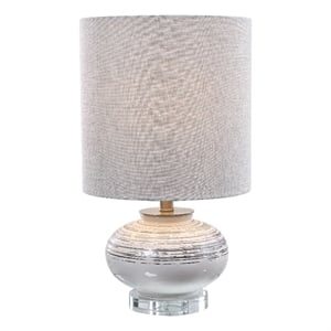 bowery hill transitional ceramic crystal and iron accent lamp in white